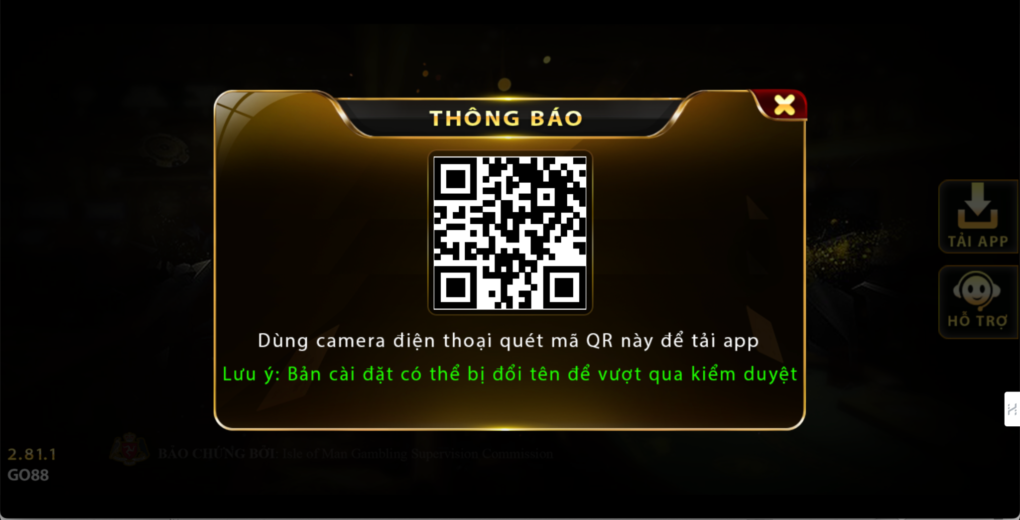 Ví dụ minh họa, không tải qua mã QR này